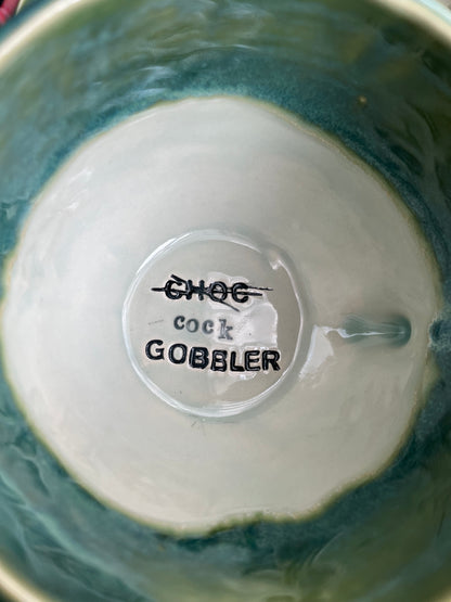 Handmade Sweary Jumbo Janice Mug  - COCK GOBBLER