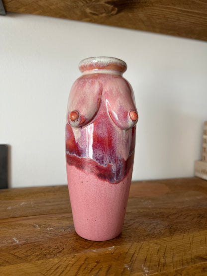 Small Handmade Pink Boob Vase