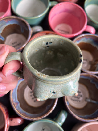 Handmade Betty Boob Mug - Sea Green