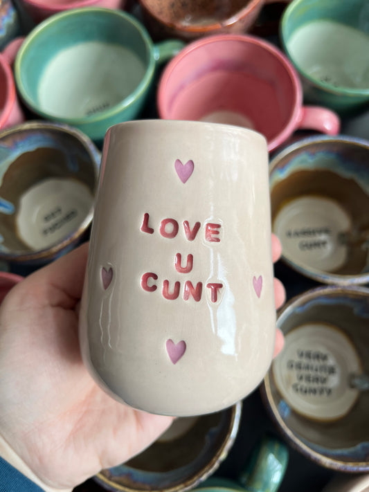 Sweary Love Pot - LOVE U CUNT