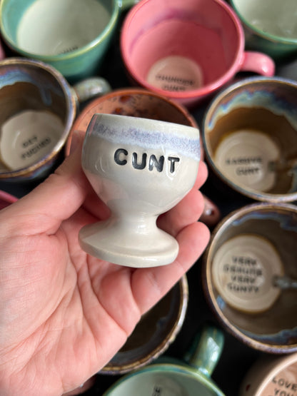 Handmade Sweary Egg Cup - CUNT