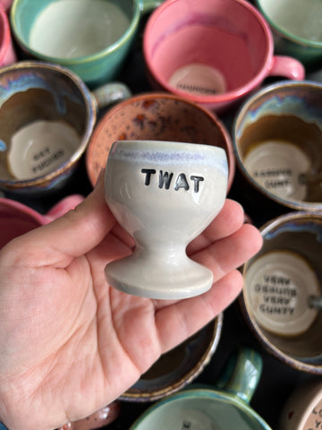 Handmade Sweary Egg Cup - TWAT