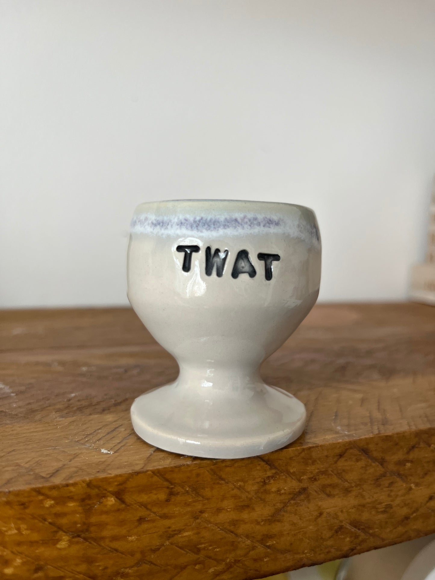 Handmade Sweary Egg Cup - TWAT