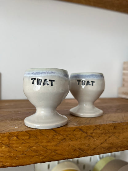 Handmade Sweary Egg Cup - TWAT