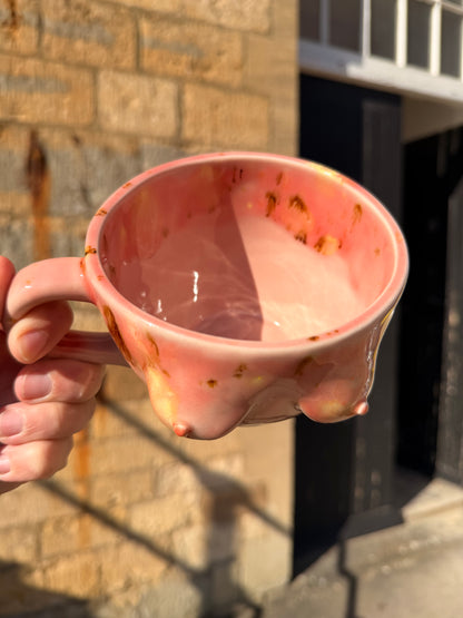 Handmade Speckled Pink Jumbo Boob Mug