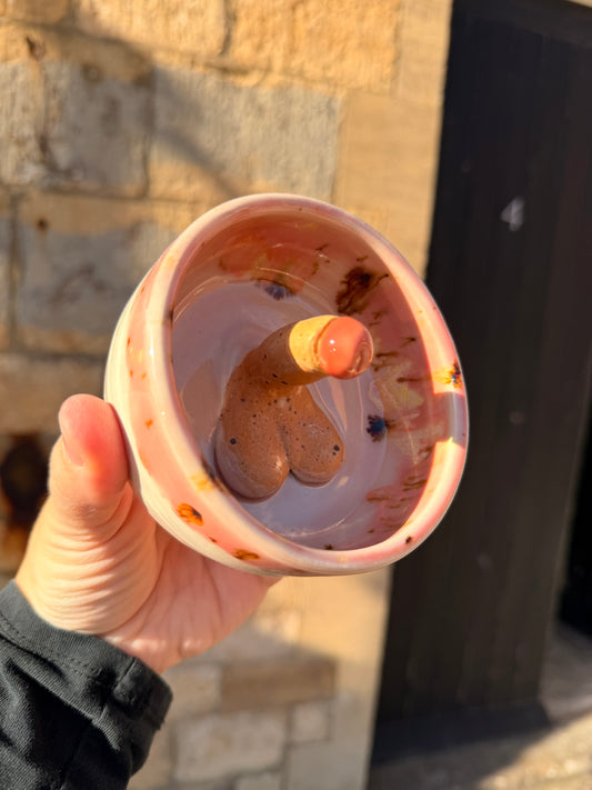 Handmade Pink Willy Snack Bowl