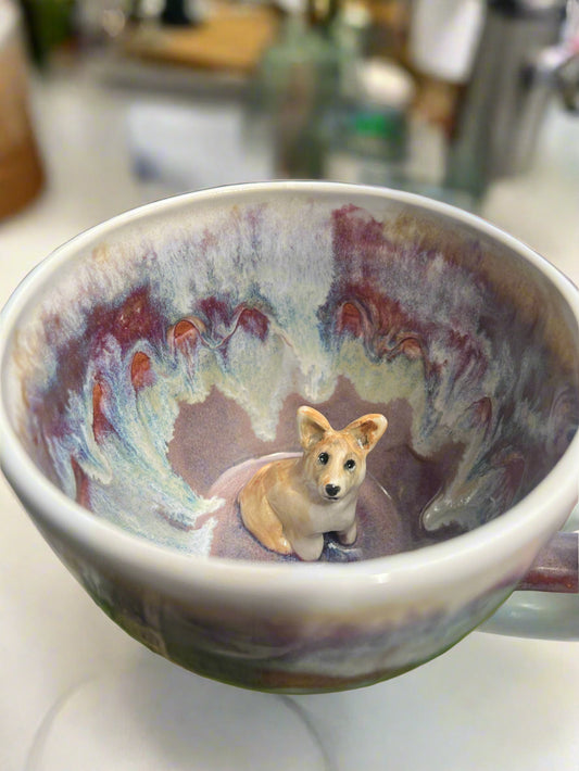 MADE TO ORDER Handmade Peekaboo Pet Mug (10-11 weeks)