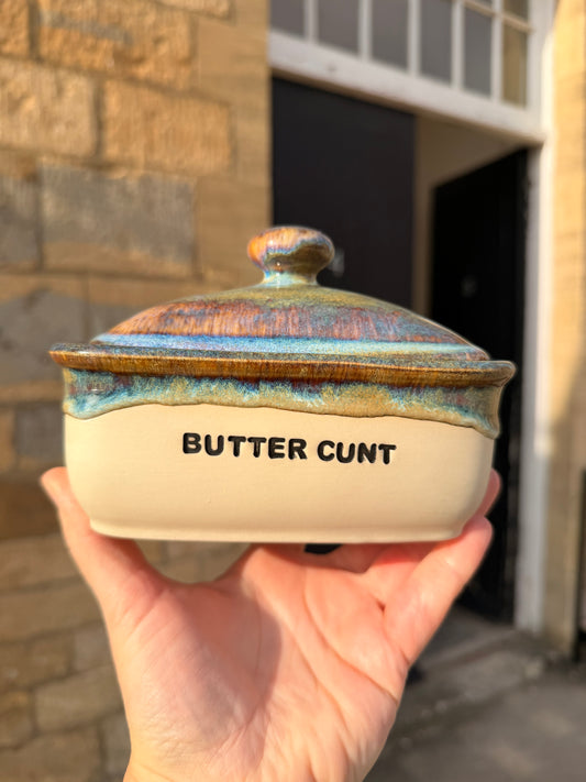 Handmade lightning Butter Dish - BUTTER CUNT
