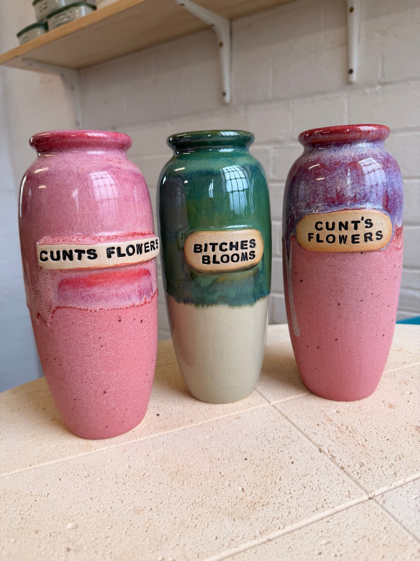 Studio Bitch Large Vases (Sweary and Boobie)