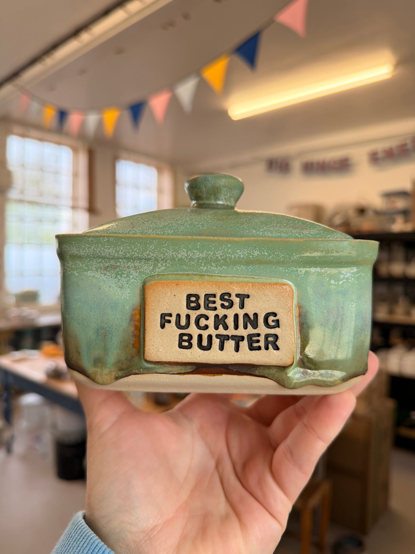 Studio Bitches Rustic Butter Dish - BEST FUCKING BUTTER