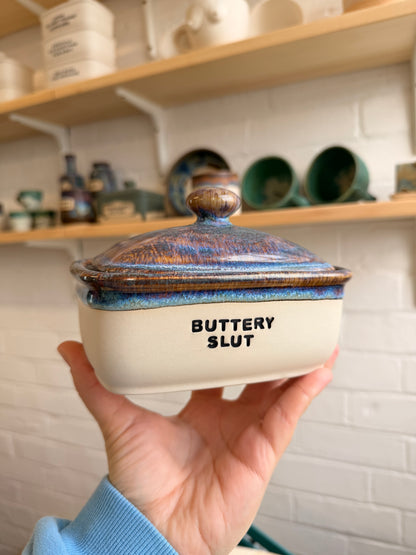 Handmade lightning Butter Dish - BUTTERY SLUT