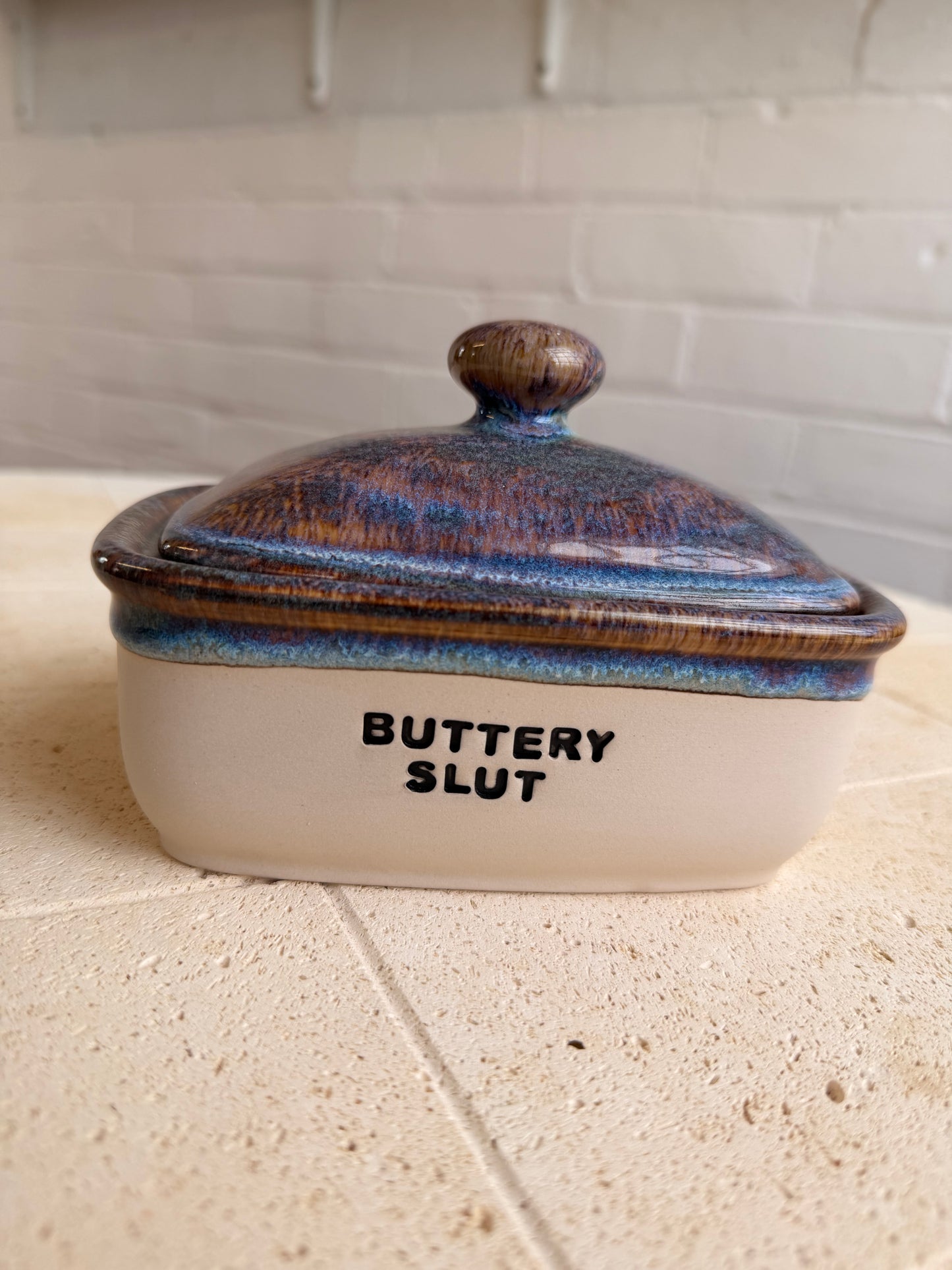 Handmade lightning Butter Dish - BUTTERY SLUT