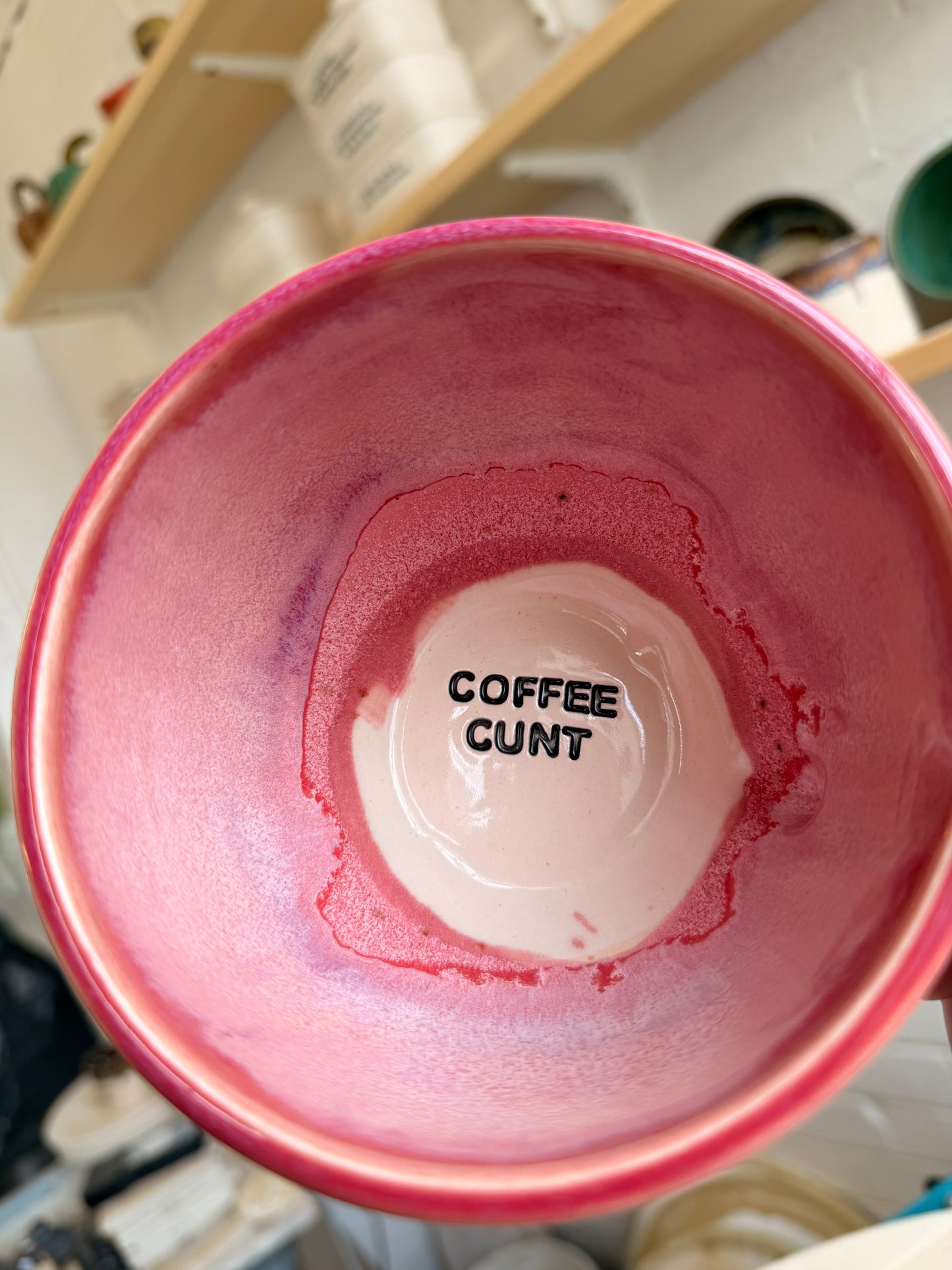 Handmade Sweary Jumbo Janice Mug  - COFFEE CUNT