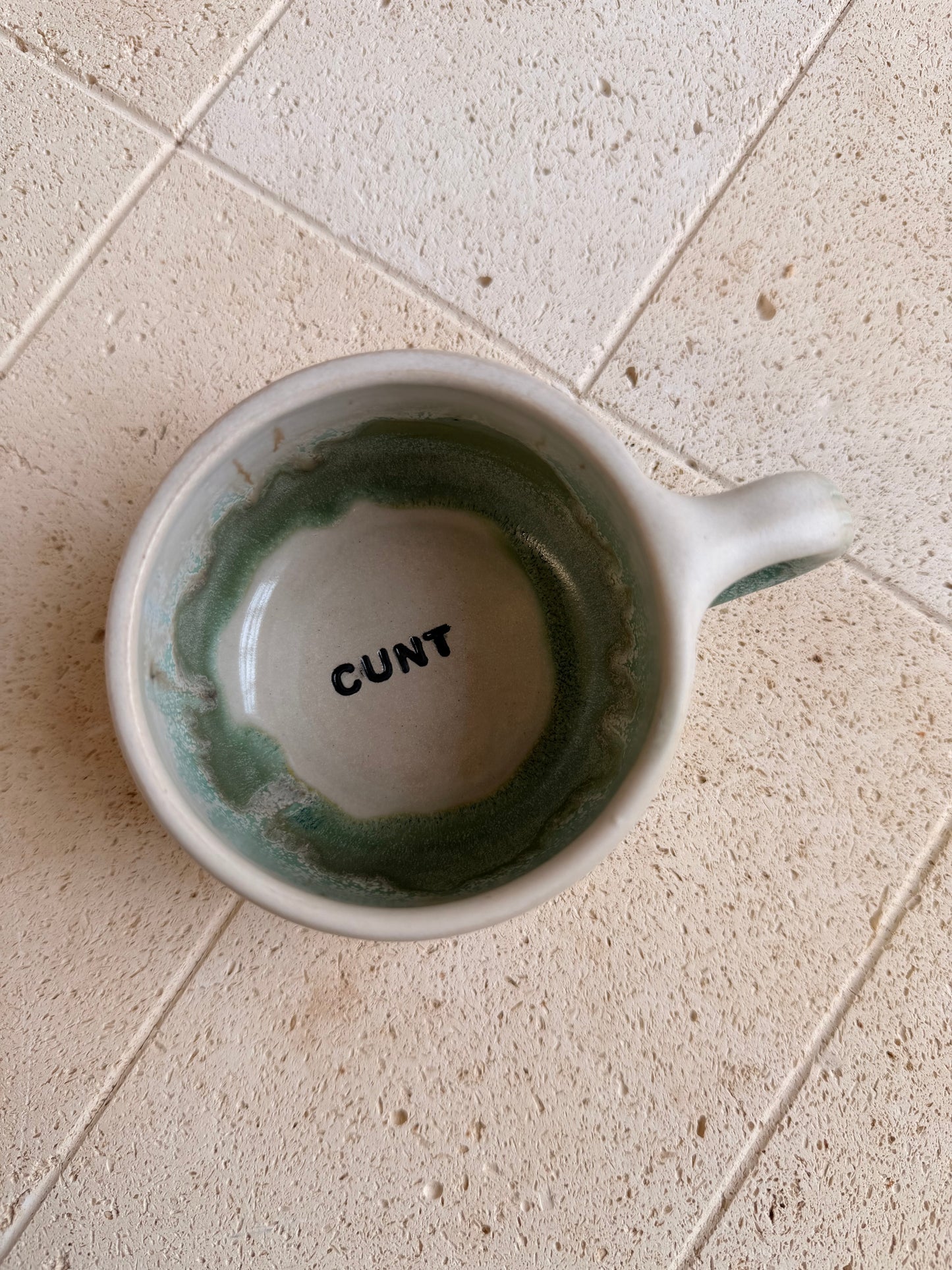 Wheel thrown mug - CUNT