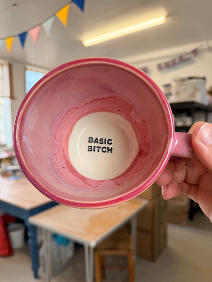 Handmade Sweary Jumbo Janice Mug  - BASIC BITCH