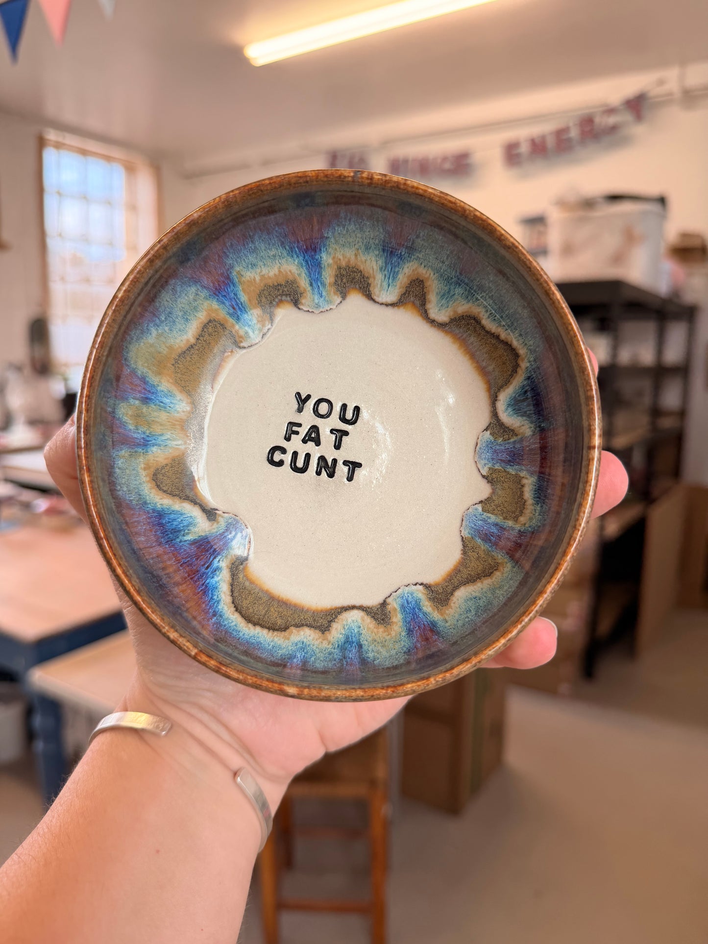 Handmade Snack Bowl - YOU FAT CUNT