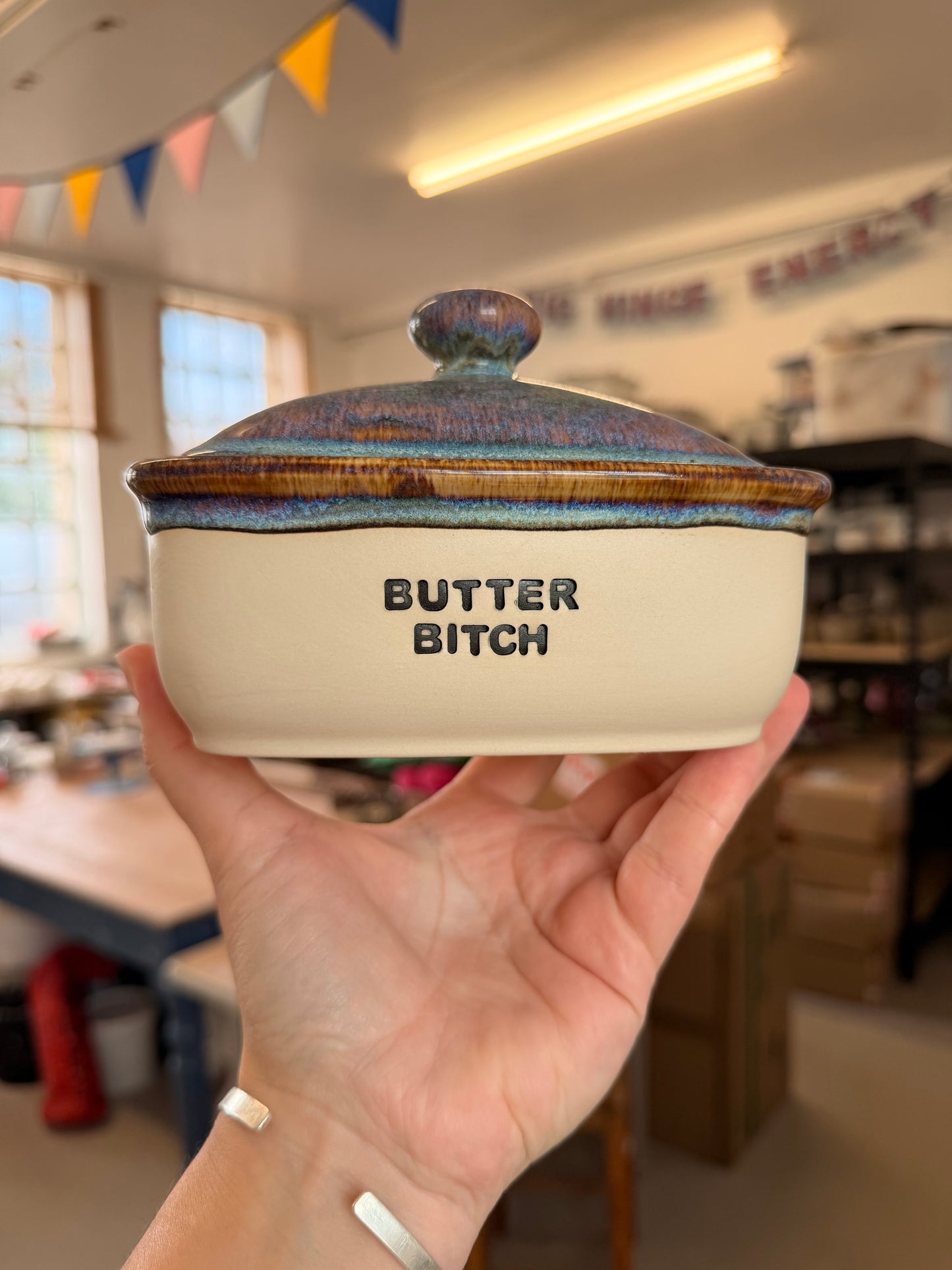 Handmade lightning Butter Dish - BUTTER BITCH