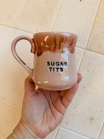 Handmade Sweary Miriam Mug Pink  - SUGAR TITS