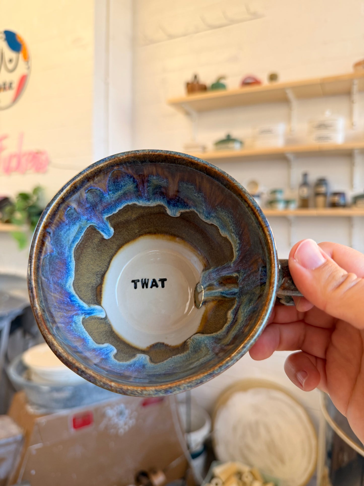 Handmade Sweary Jumbo Janice Mug  - TWAT
