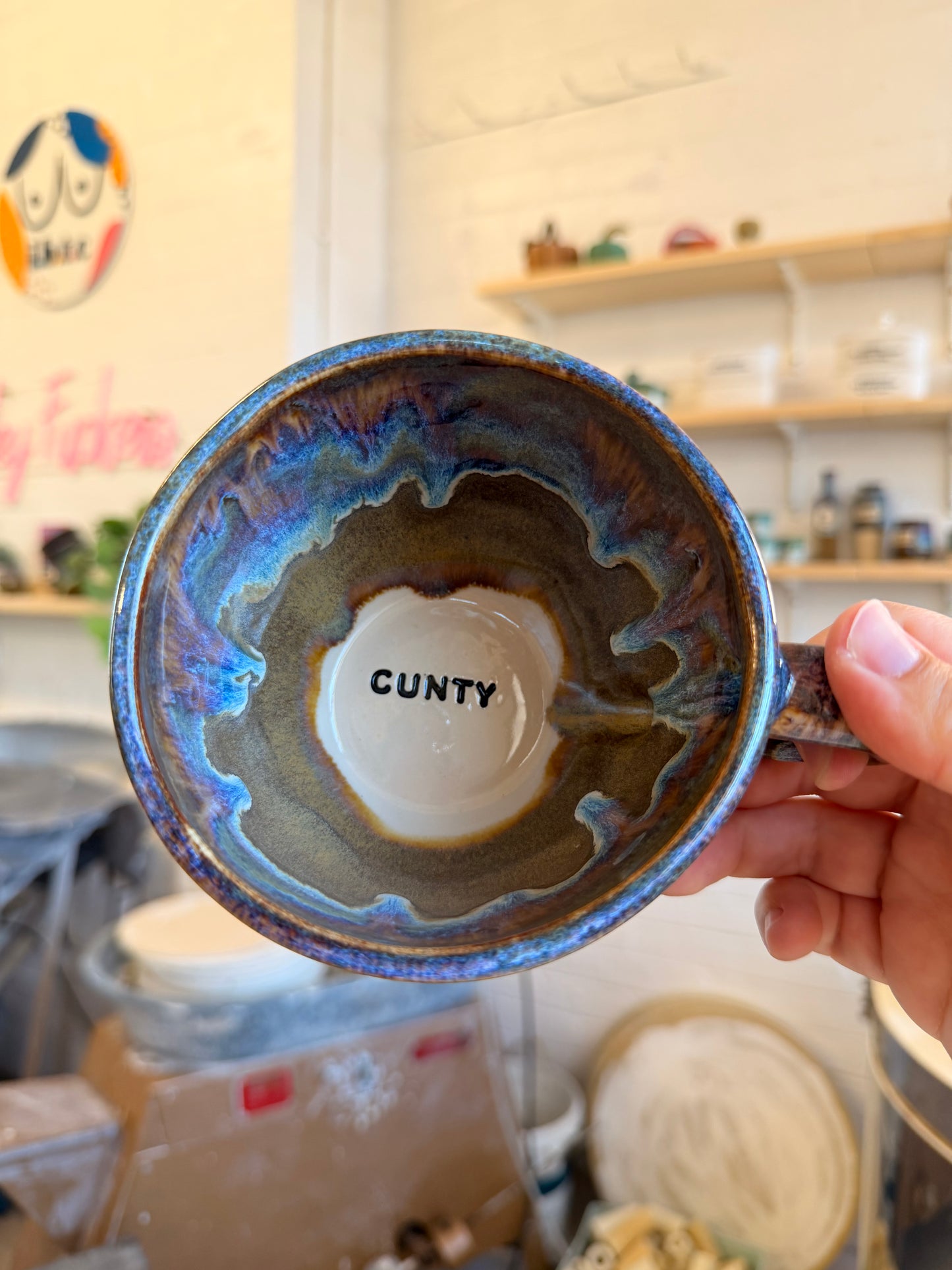 Handmade Sweary Jumbo Janice Mug  - CUNTY
