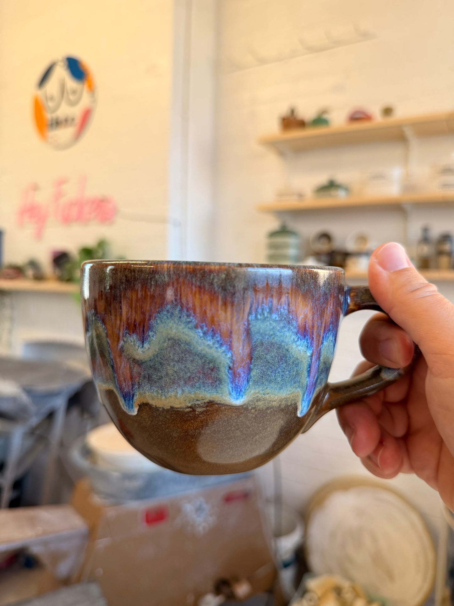 Handmade Sweary Jumbo Janice Mug  - OFF YOU FUCK
