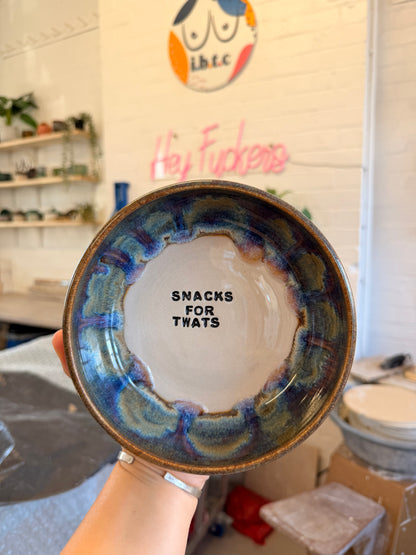 Handmade Snack Bowl - SNACKS FOR TWATS