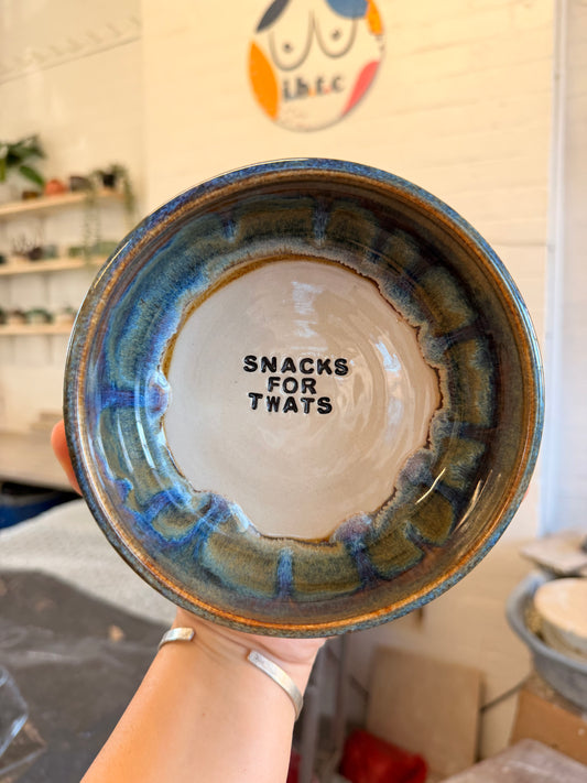 Handmade Snack Bowl - SNACKS FOR TWATS