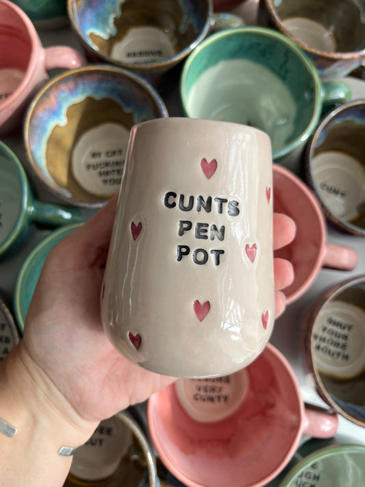 Sweary Love Pot - CUNTS PEN POT