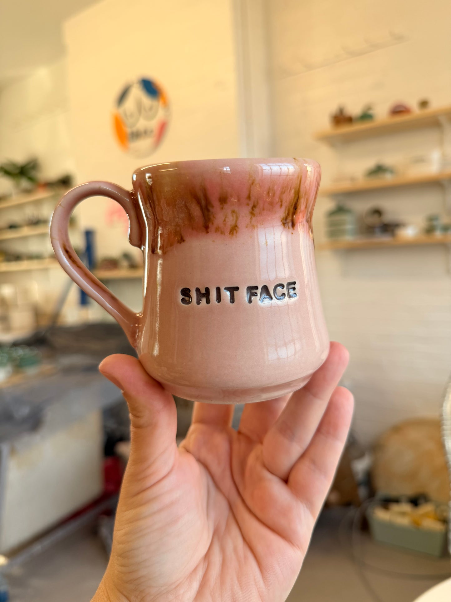 Handmade Sweary Miriam Mug Pink  - SHITFACE
