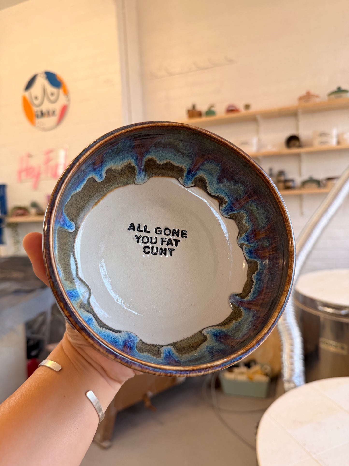 Handmade Snack Bowl - ALL GONE YOU FAT CUNT