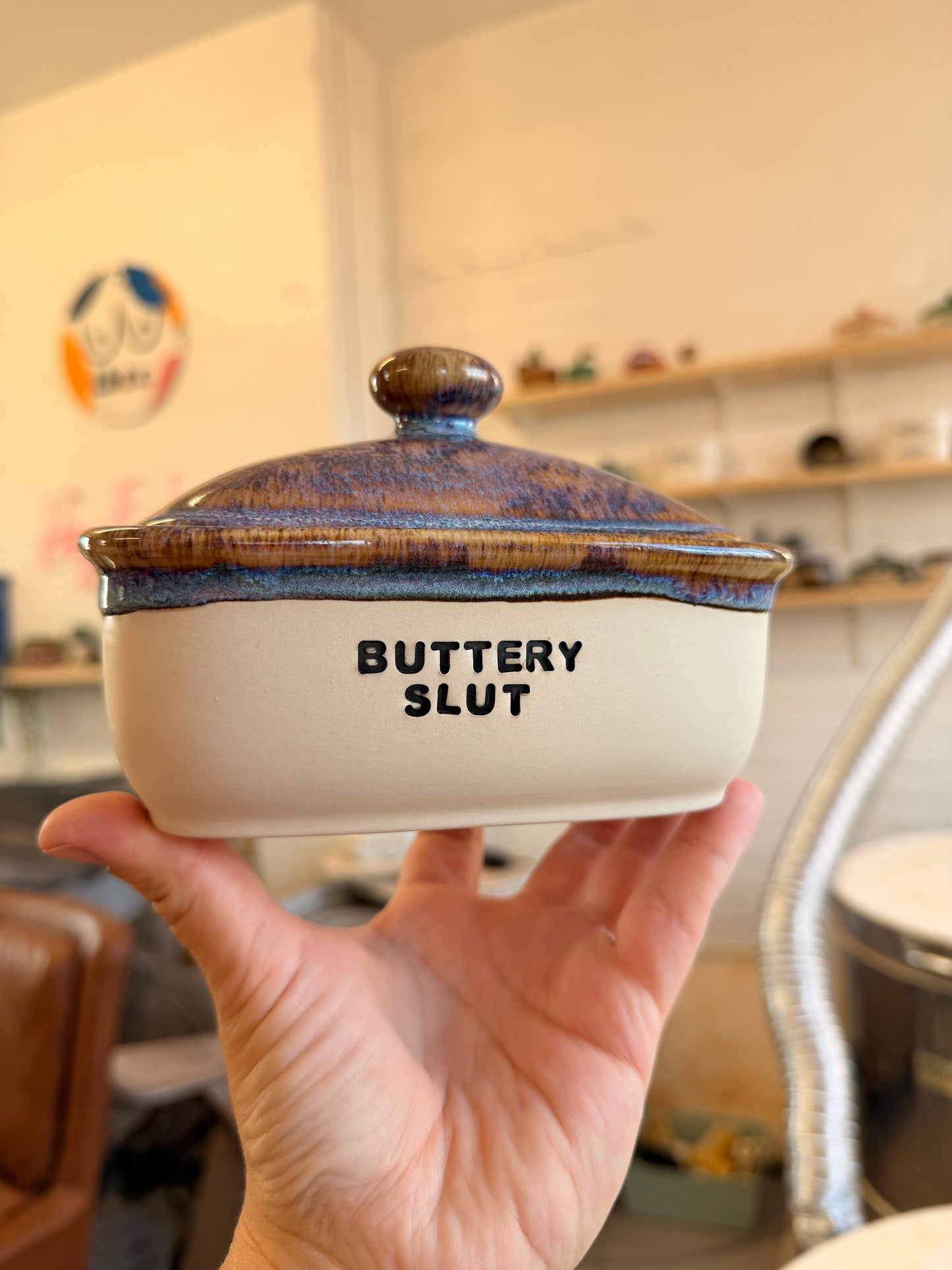 Handmade lightning Butter Dish - BUTTERY SLUT
