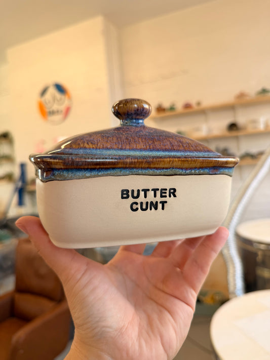 Handmade lightning Butter Dish - BUTTER CUNT