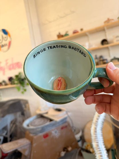 Handmade Minge Mug  - MINGE TEASING BASTARD