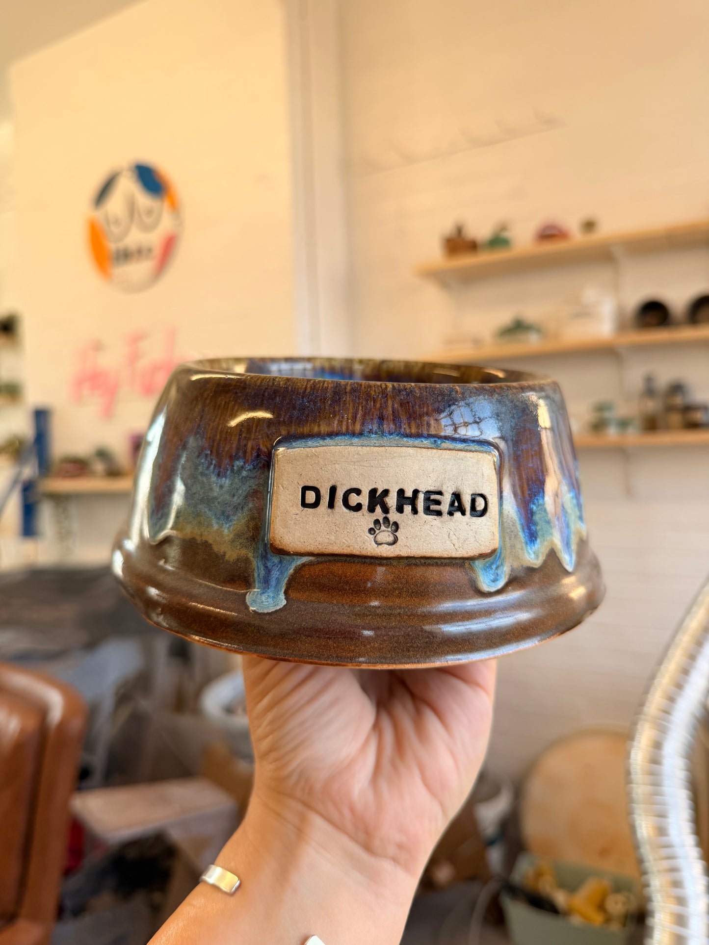 Handmade Dog Bowl - DICKHEAD
