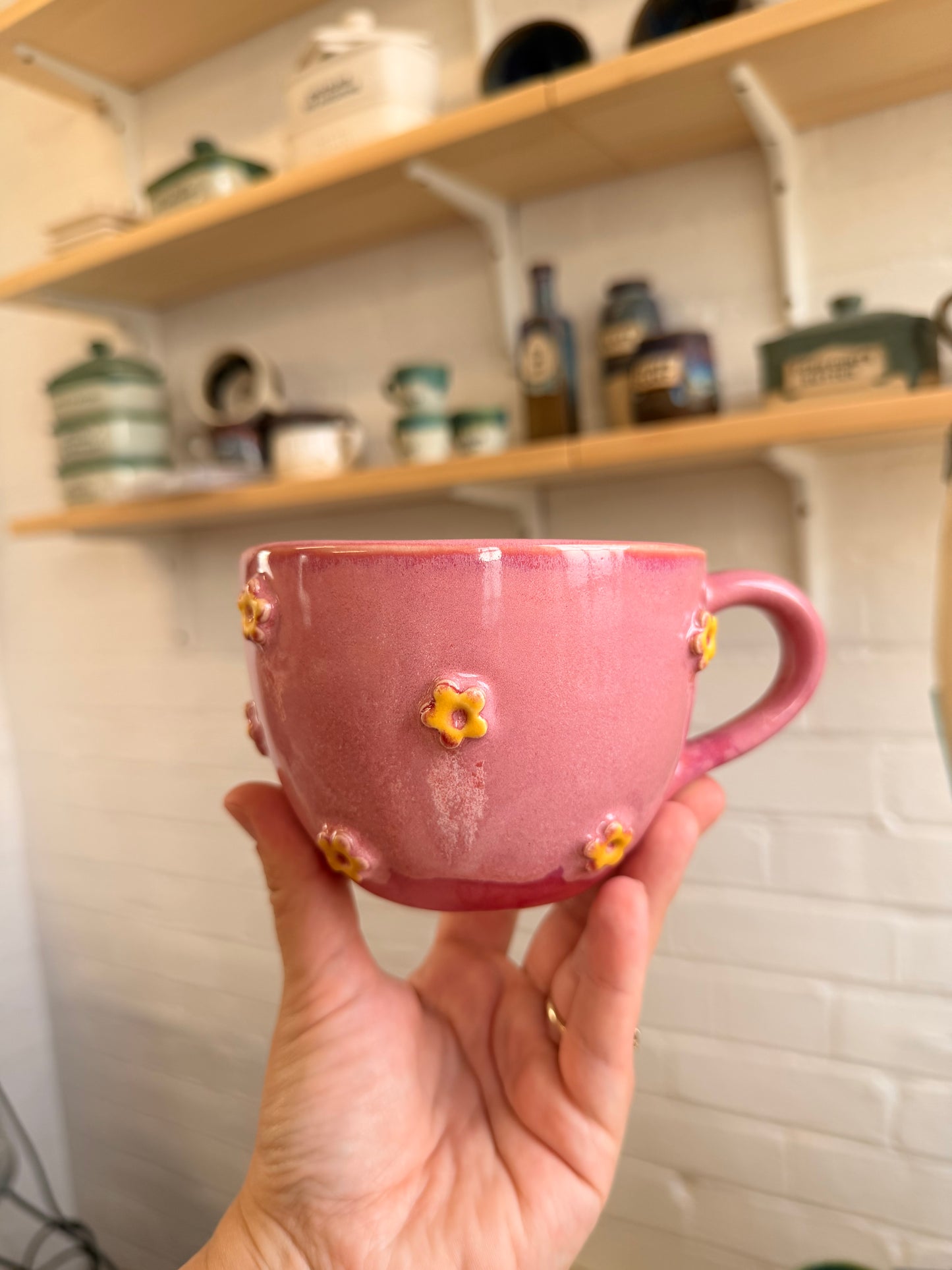 Jumbo Flower power Ceramic Cup - CUNT