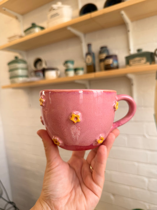 Jumbo Flower power Ceramic Cup - CUNT