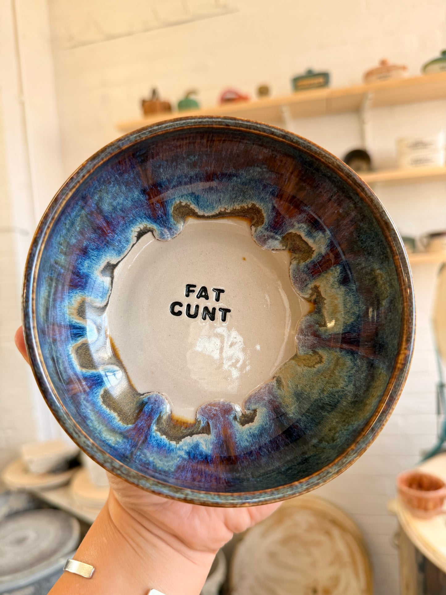 Handmade Snack Bowl - FAT CUNT (smaller)